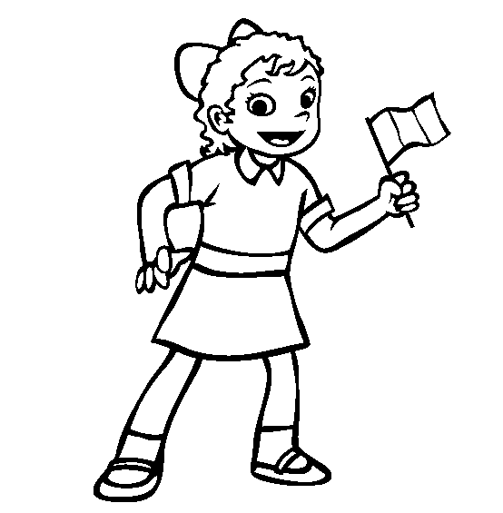 Free Flag Waving Coloring Pages